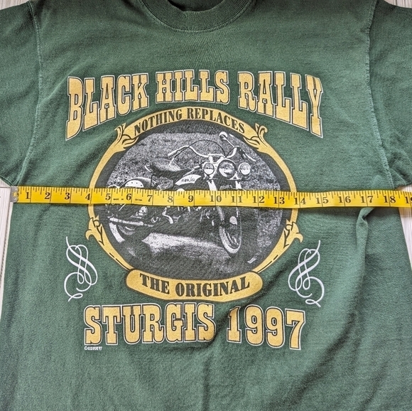 Vintage Sturgis 1997 Black Hills Rally 57th Anniversary Tee in Green Size Medium - Picture 10 of 11